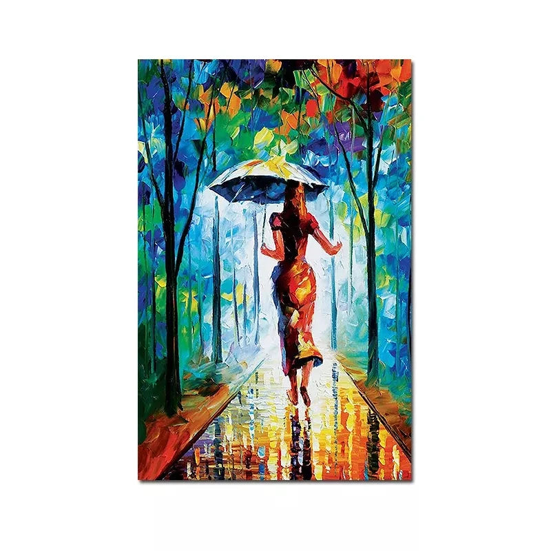 Abstract Oil Painting Iron Tower Poster Canvas Print Wall Art Picture For Living Room