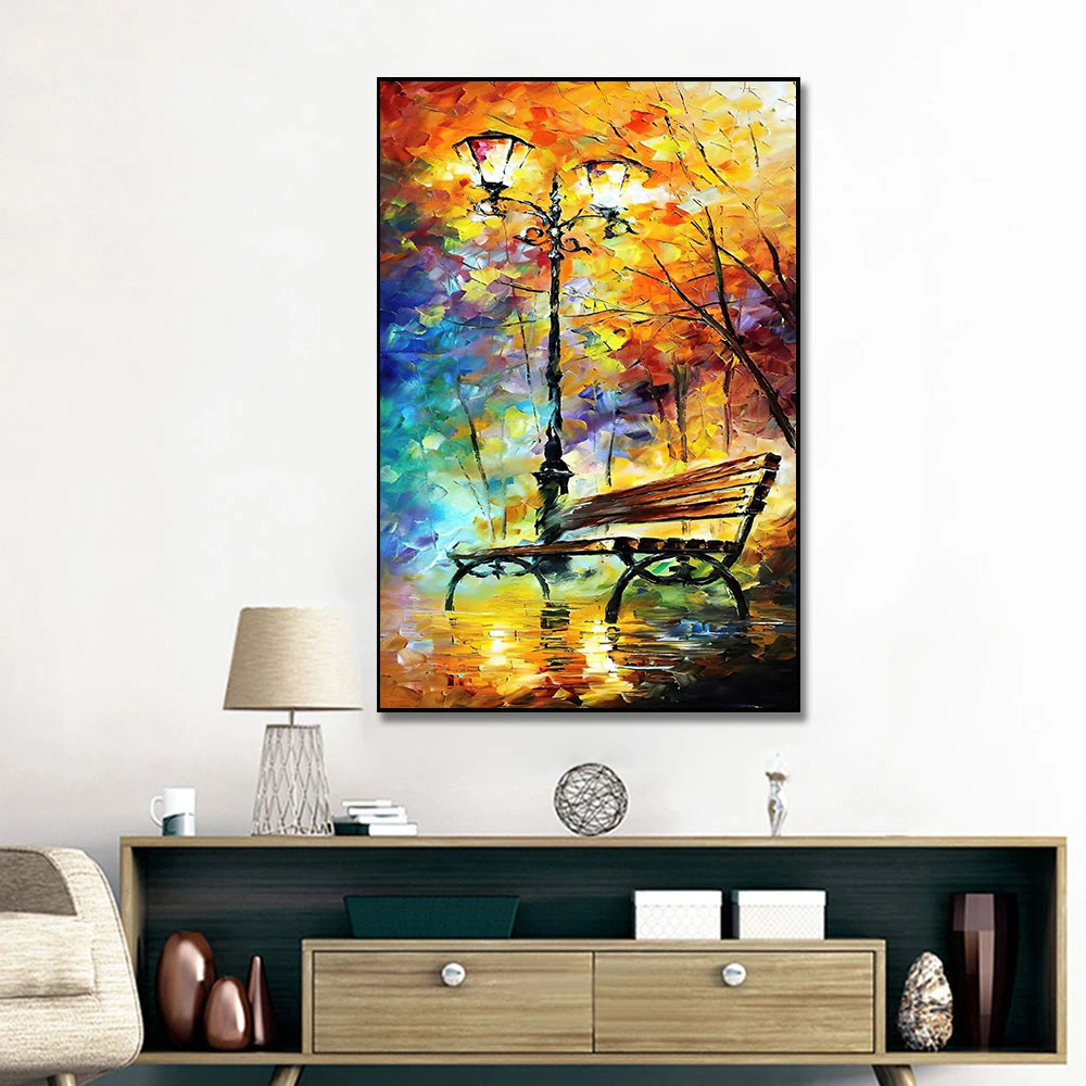 Abstract Oil Painting Iron Tower Poster Canvas Print Wall Art Picture For Living Room