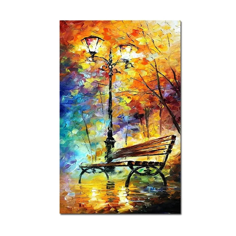 Abstract Oil Painting Iron Tower Poster Canvas Print Wall Art Picture For Living Room