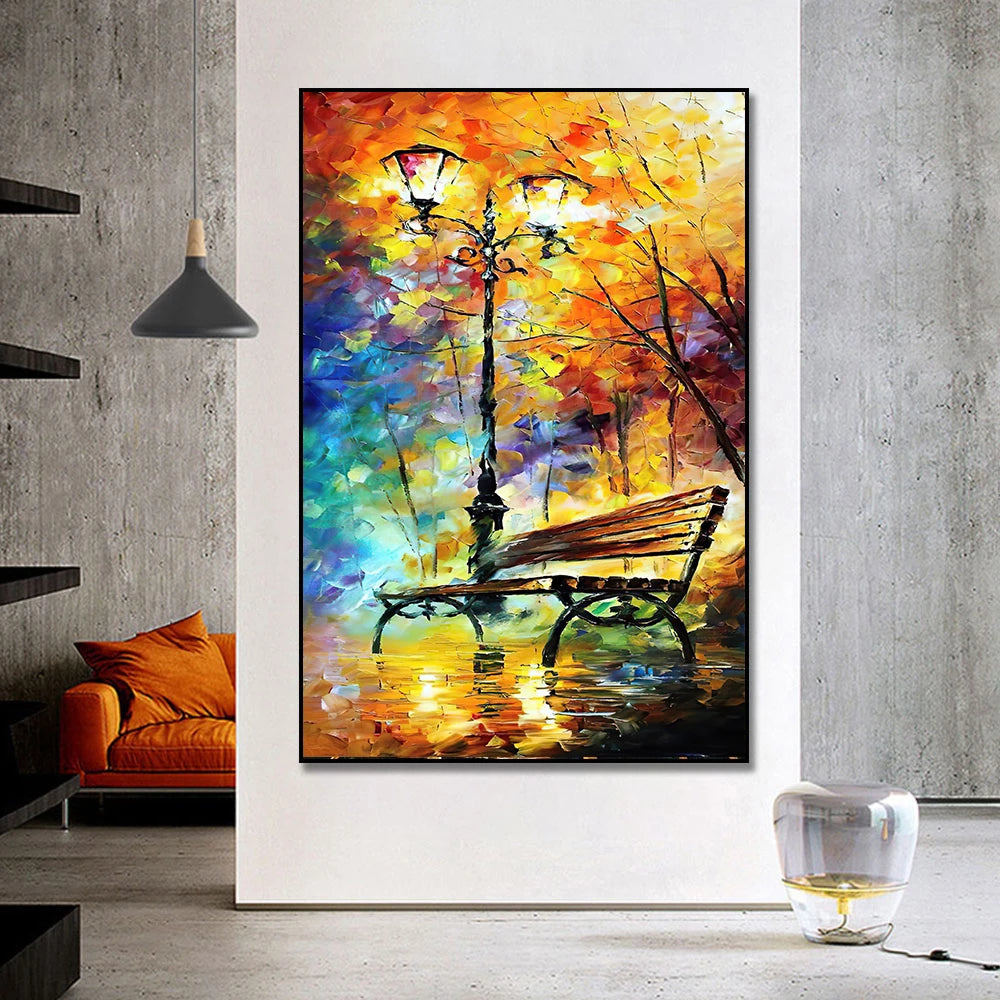 Abstract Oil Painting Iron Tower Poster Canvas Print Wall Art Picture For Living Room