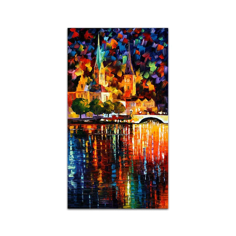 Abstract Oil Painting Iron Tower Poster Canvas Print Wall Art Picture For Living Room