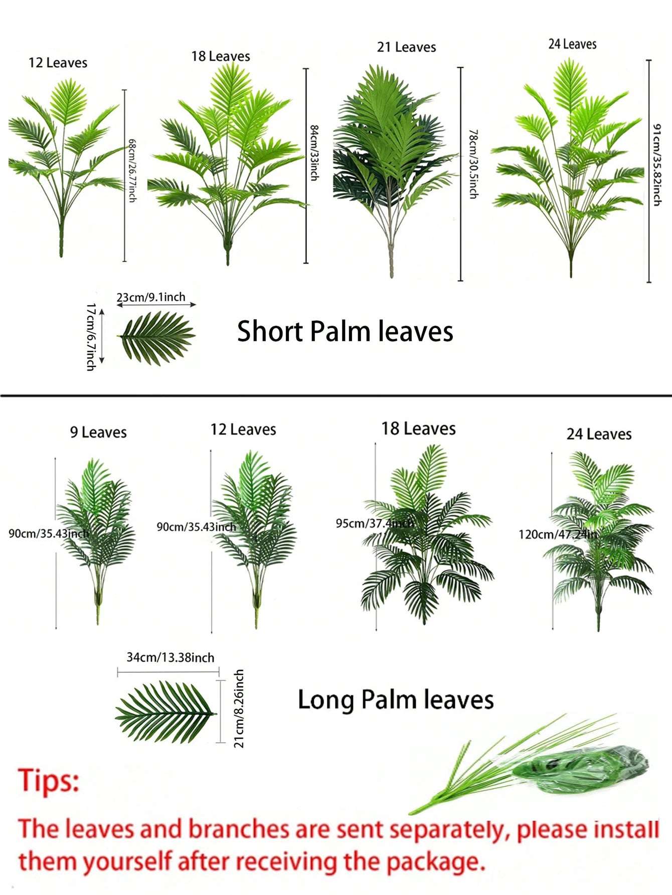 Large Artificial Palm Tree Plastic Turtle Back Plants Leaf Schefflera Tropical Tree