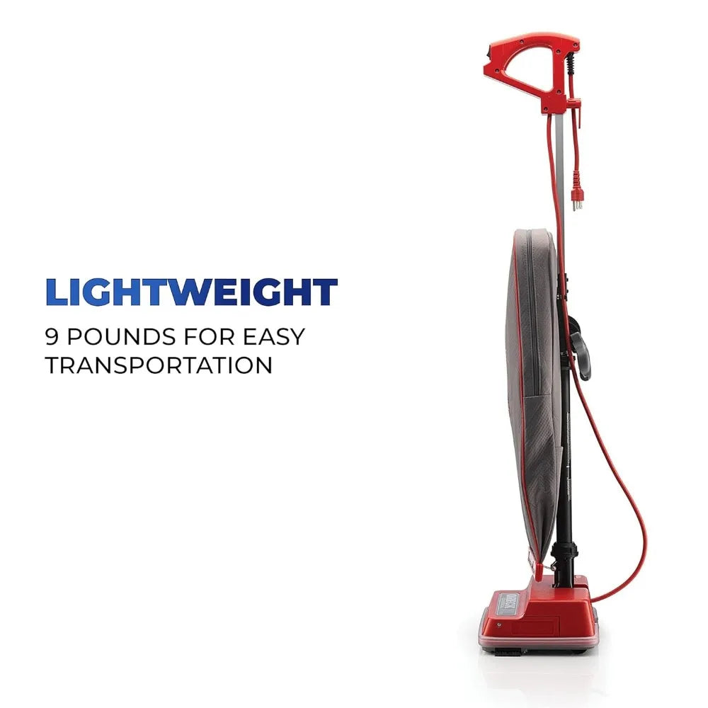 Cord Cleaner Wireless Commercial Upright Bagged Vacuum Cleaner Lightweight Grey/Red