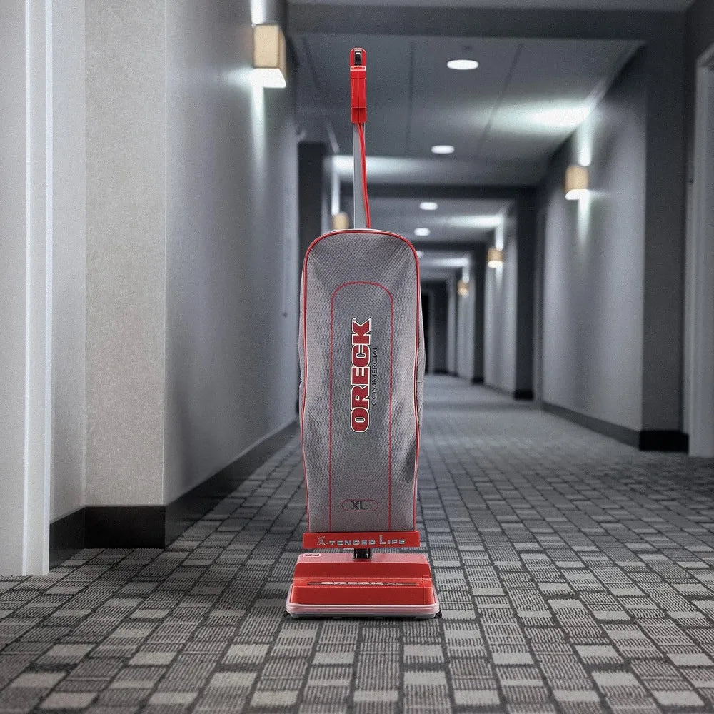 Cord Cleaner Wireless Commercial Upright Bagged Vacuum Cleaner Lightweight Grey/Red