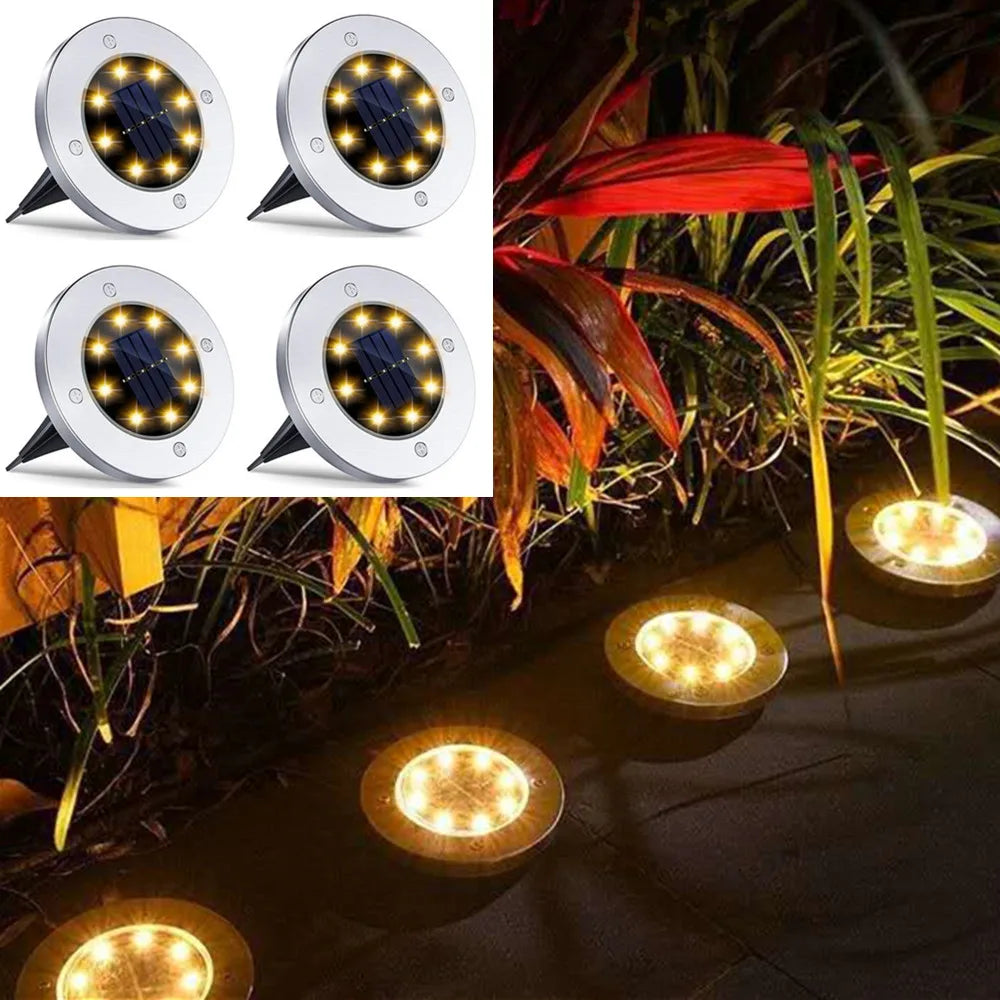 Solar Ground Outdoor Lights Garden Lamp Solar Powered Landscape Path Outdoor