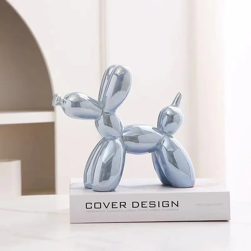 Ceramic Balloon Dog Abstract Ornament Creative Sculpture Study Room Statue