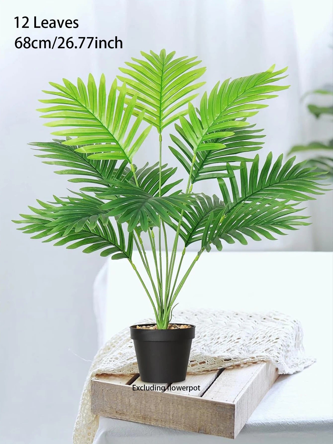 Large Artificial Palm Tree Plastic Turtle Back Plants Leaf Schefflera Tropical Tree