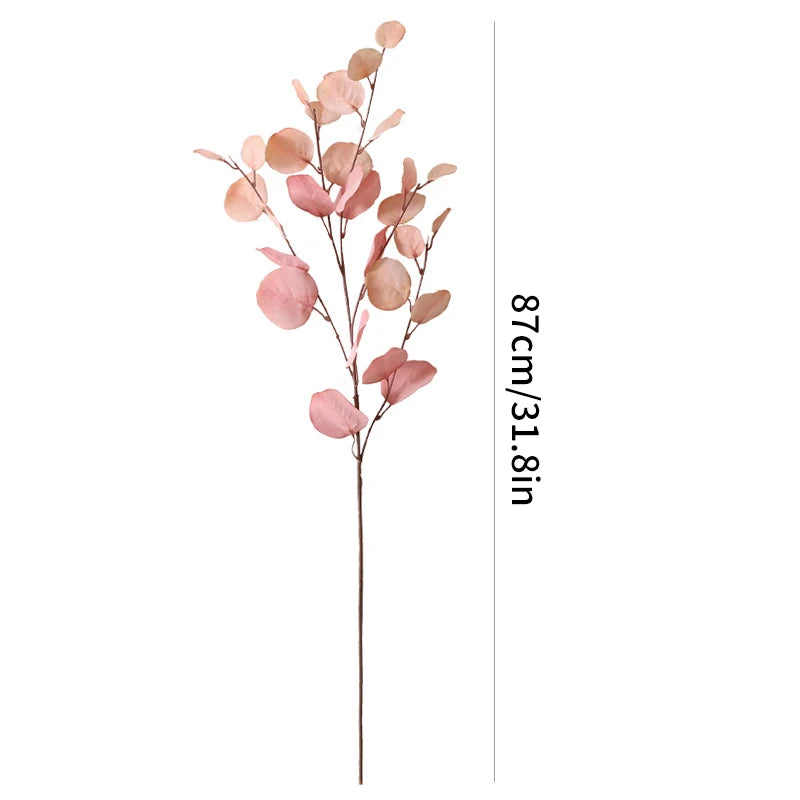 Autumn Artificial Plant Faux Leaves Eucalyptus Long Branch Home Wedding Decoration