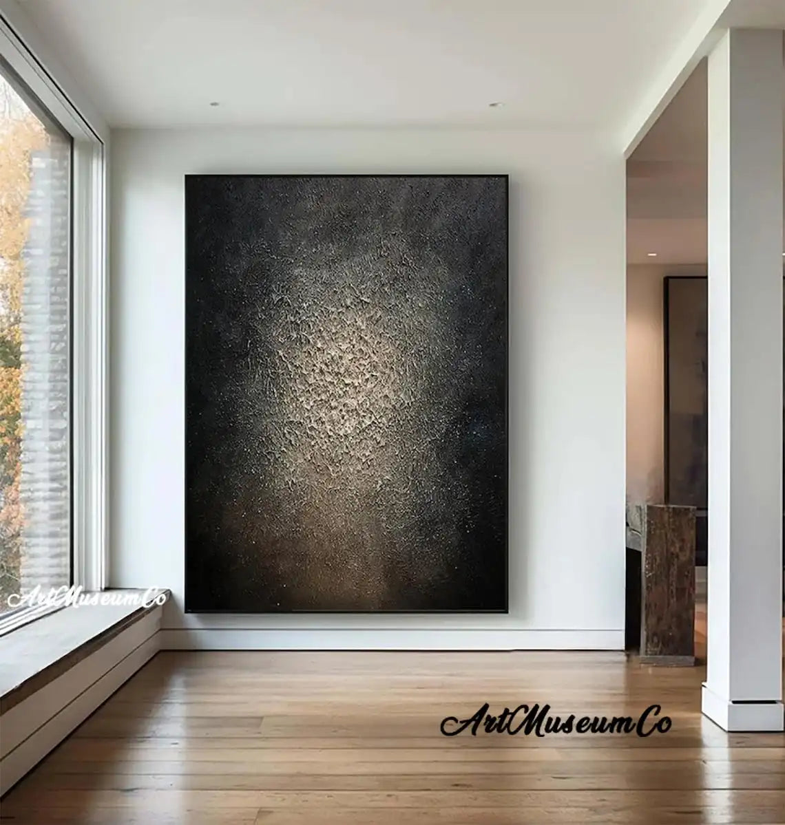 Beige Brown Wabi Sabi Wall Art Abstract Oil Painting On Canvas Neutral Large Wall Decor