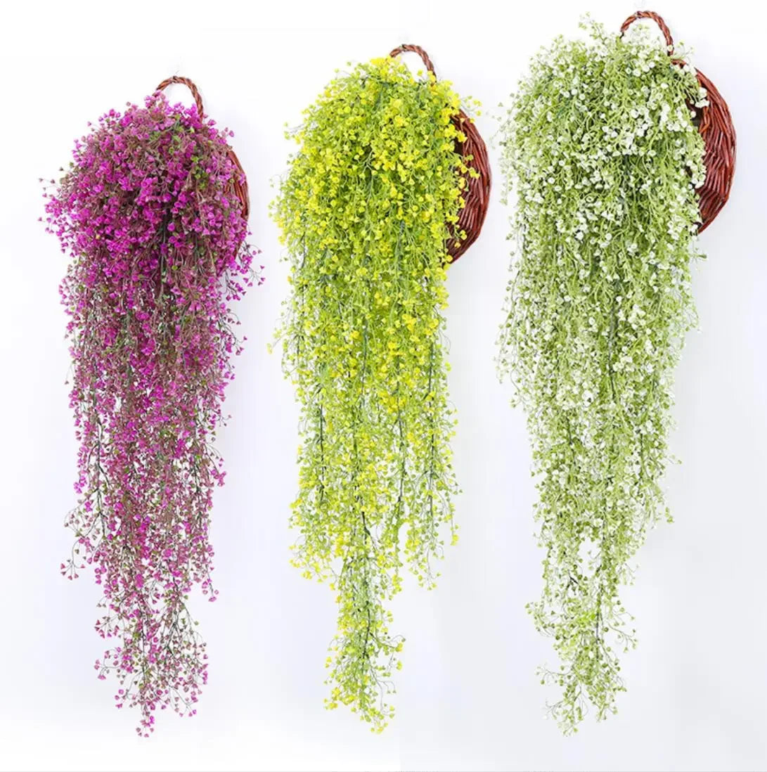 Artificial Admiralty Willow Wall Hanging Flower Vine Faux Wreath Fake Garland Leaf Ratten