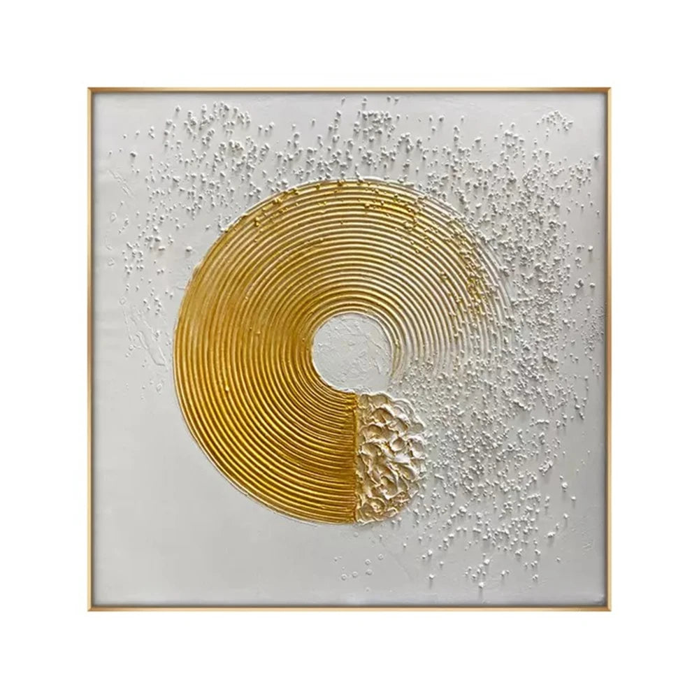 Luxury Handmade Wall Art Decor Textured Gold Foil Abstract Oil Painting