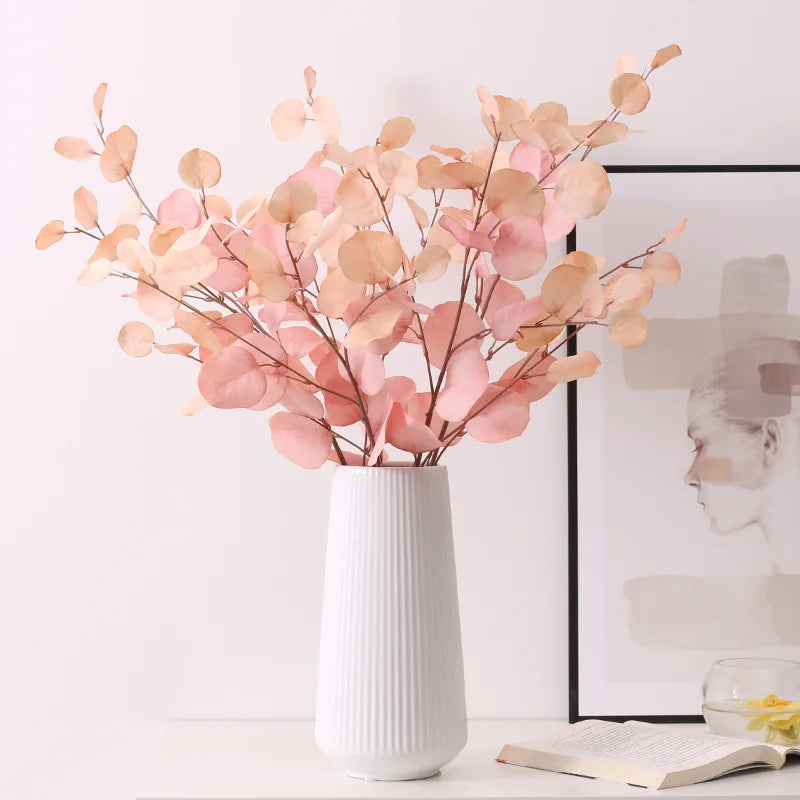 Autumn Artificial Plant Faux Leaves Eucalyptus Long Branch Home Wedding Decoration