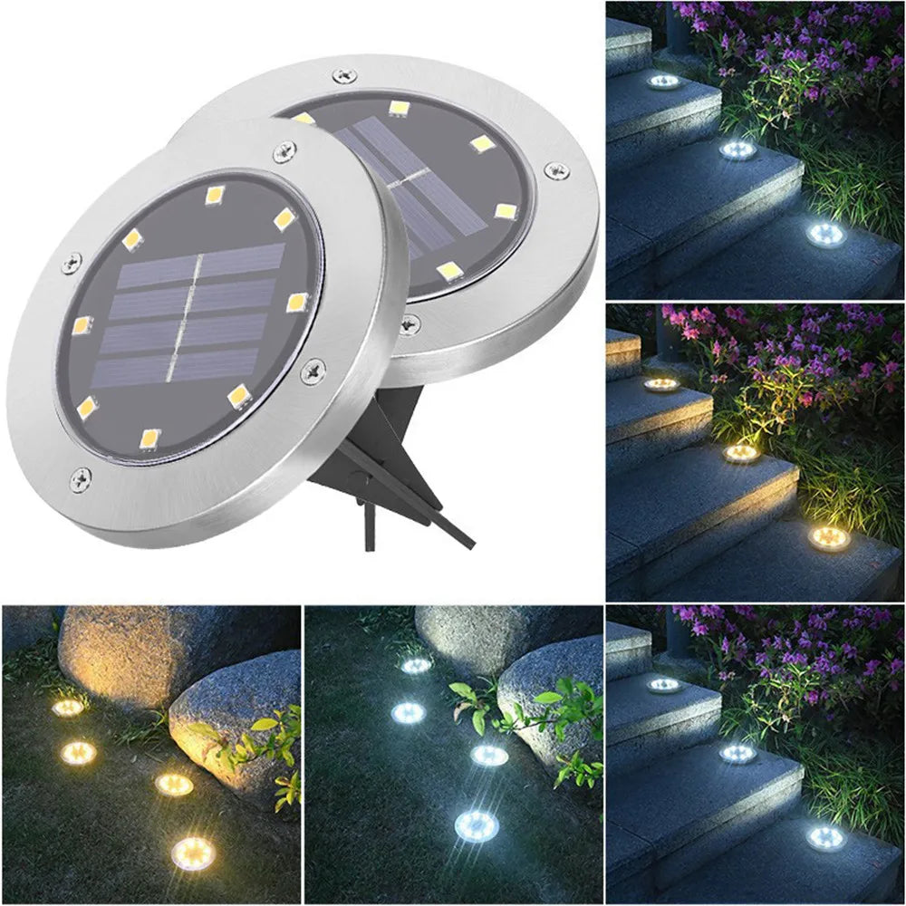 Solar Ground Outdoor Lights Garden Lamp Solar Powered Landscape Path Outdoor